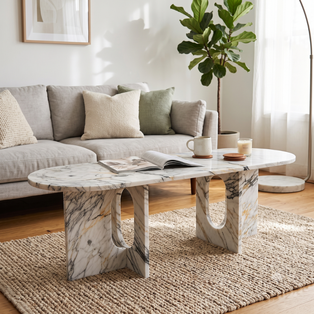 Nora Natural Stone Coffee Table