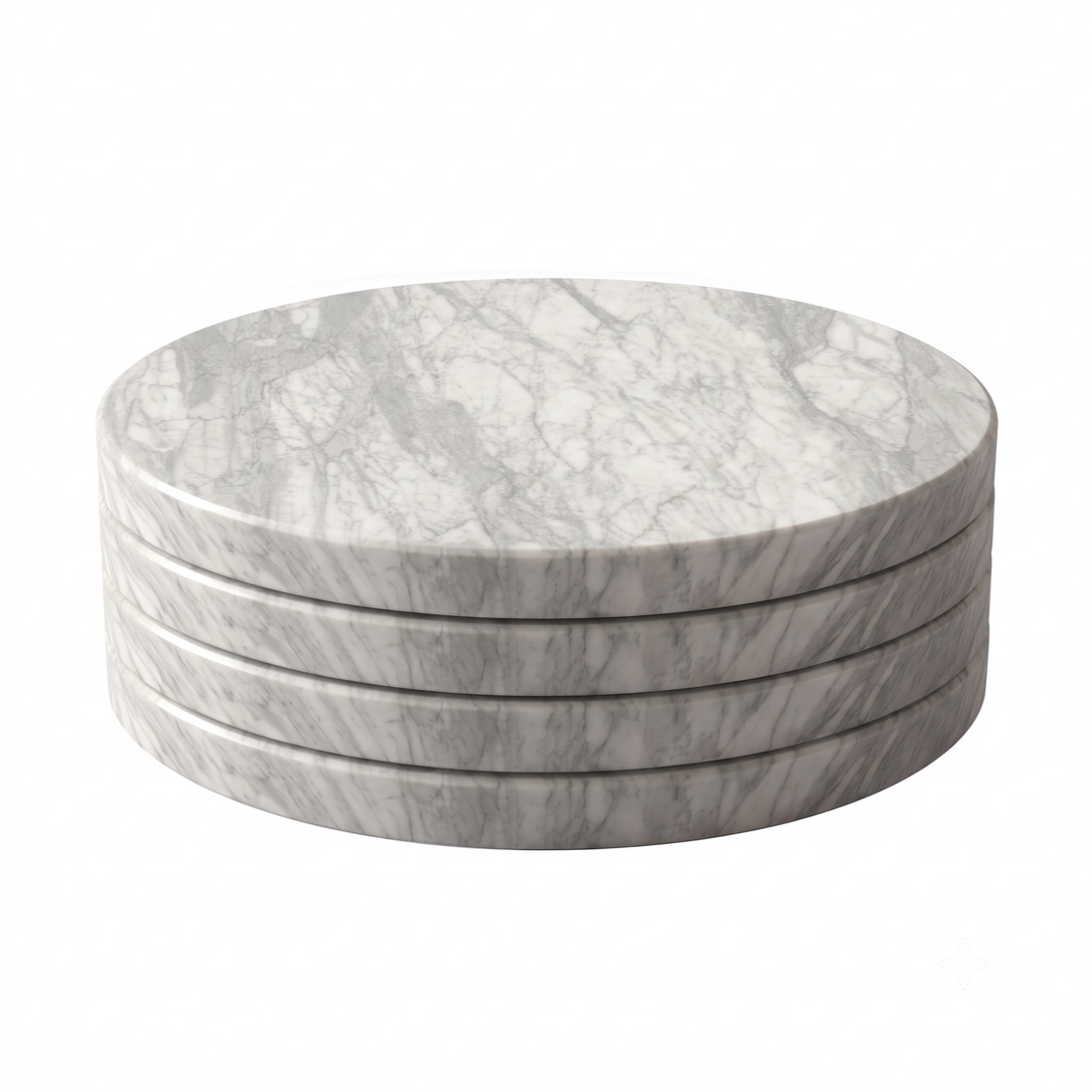 Handcrafted Natural Stone Coasters, Set of 4