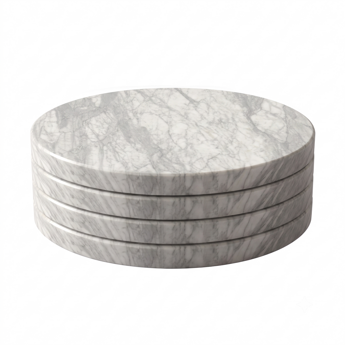 Handcrafted Natural Stone Coasters, Set of 4