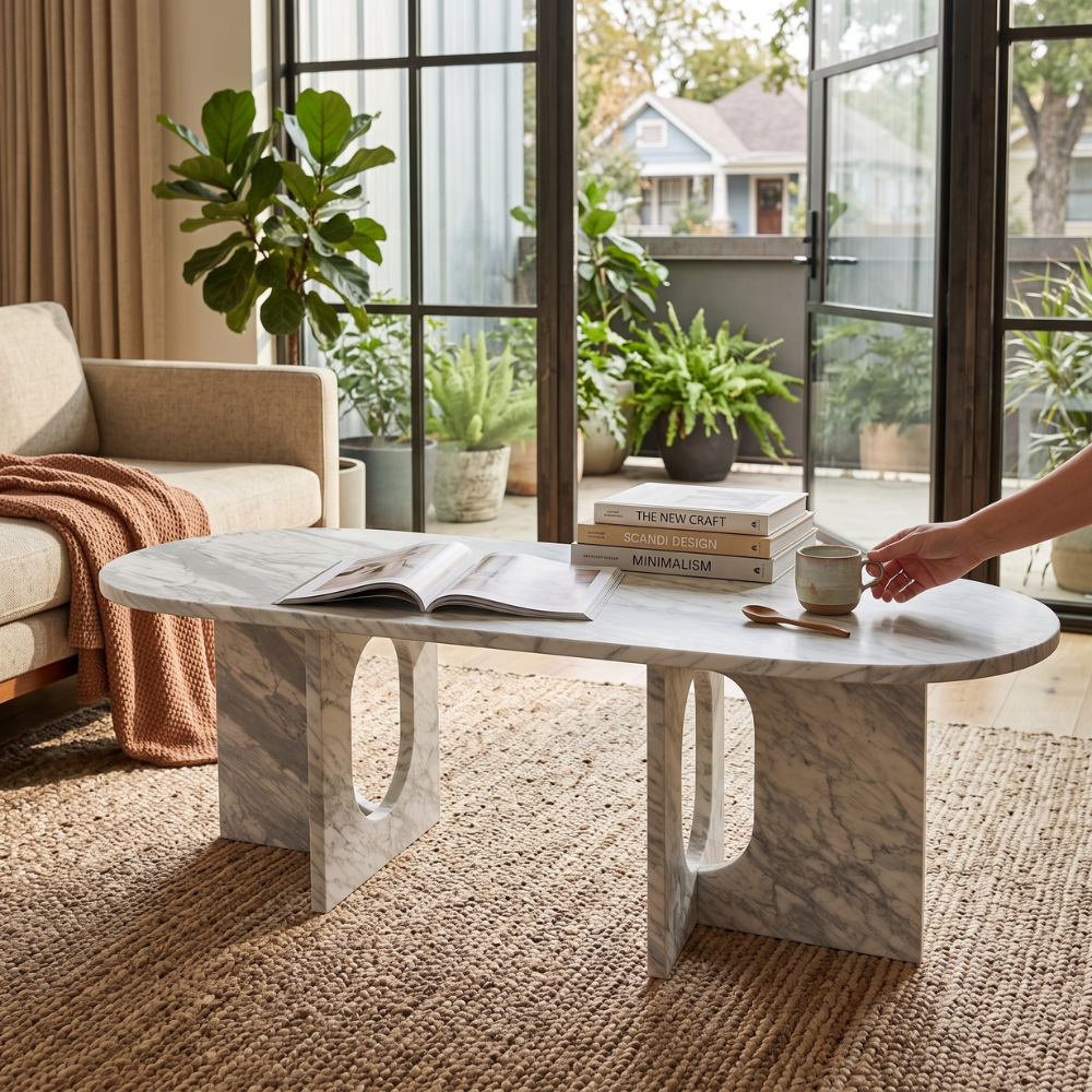 Nora Natural Stone Coffee Table