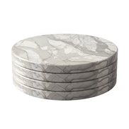 Handcrafted Natural Stone Coasters, Set of 4