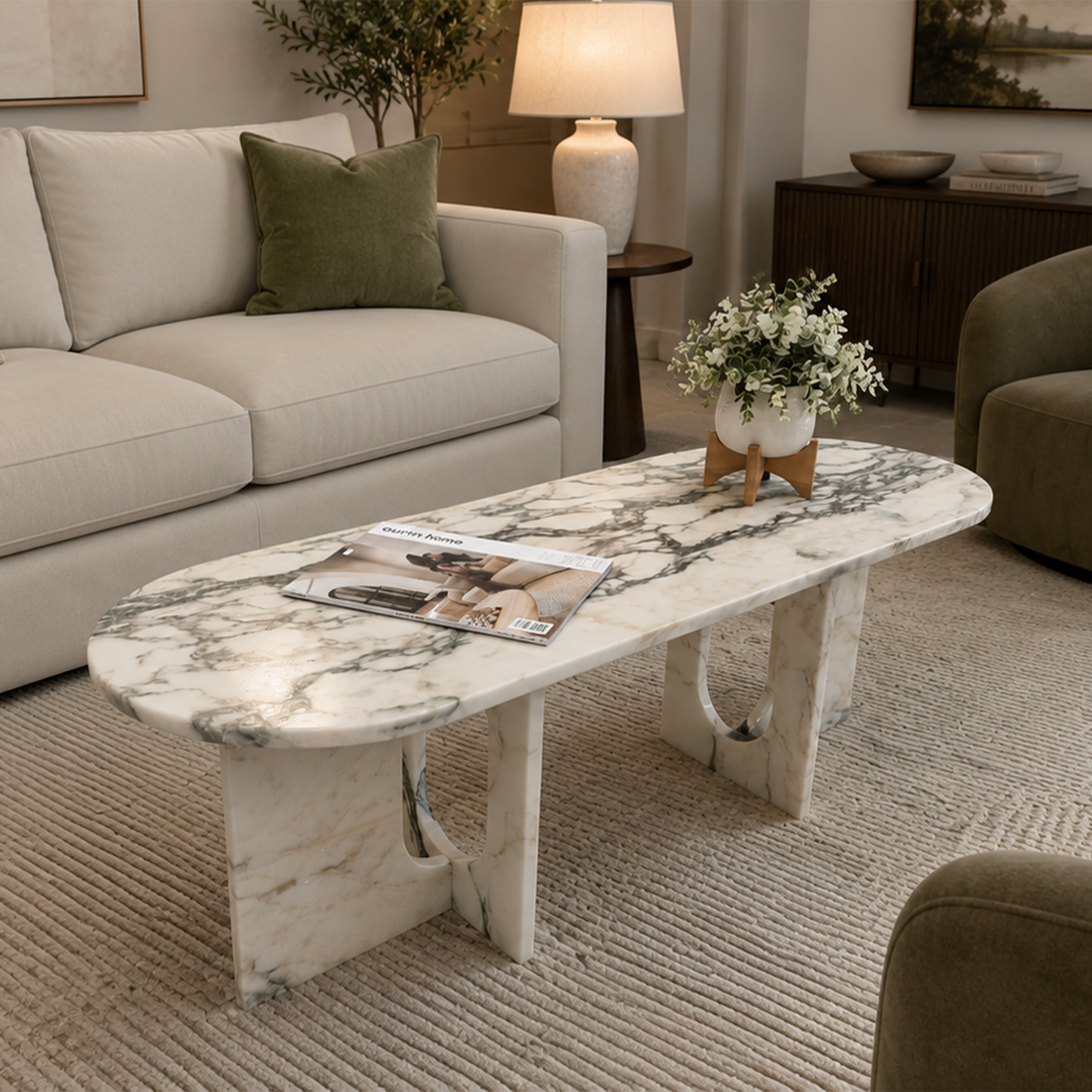 Nora Natural Stone Coffee Table