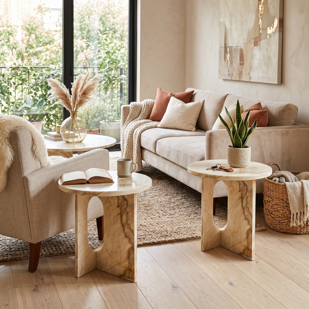 Sofia Natural Stone Side Table