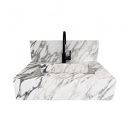 Floating Porcelain Vanity with Integrated Sink