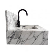 Floating Porcelain Vanity with Integrated Sink