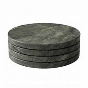 Handcrafted Natural Stone Coasters, Set of 4