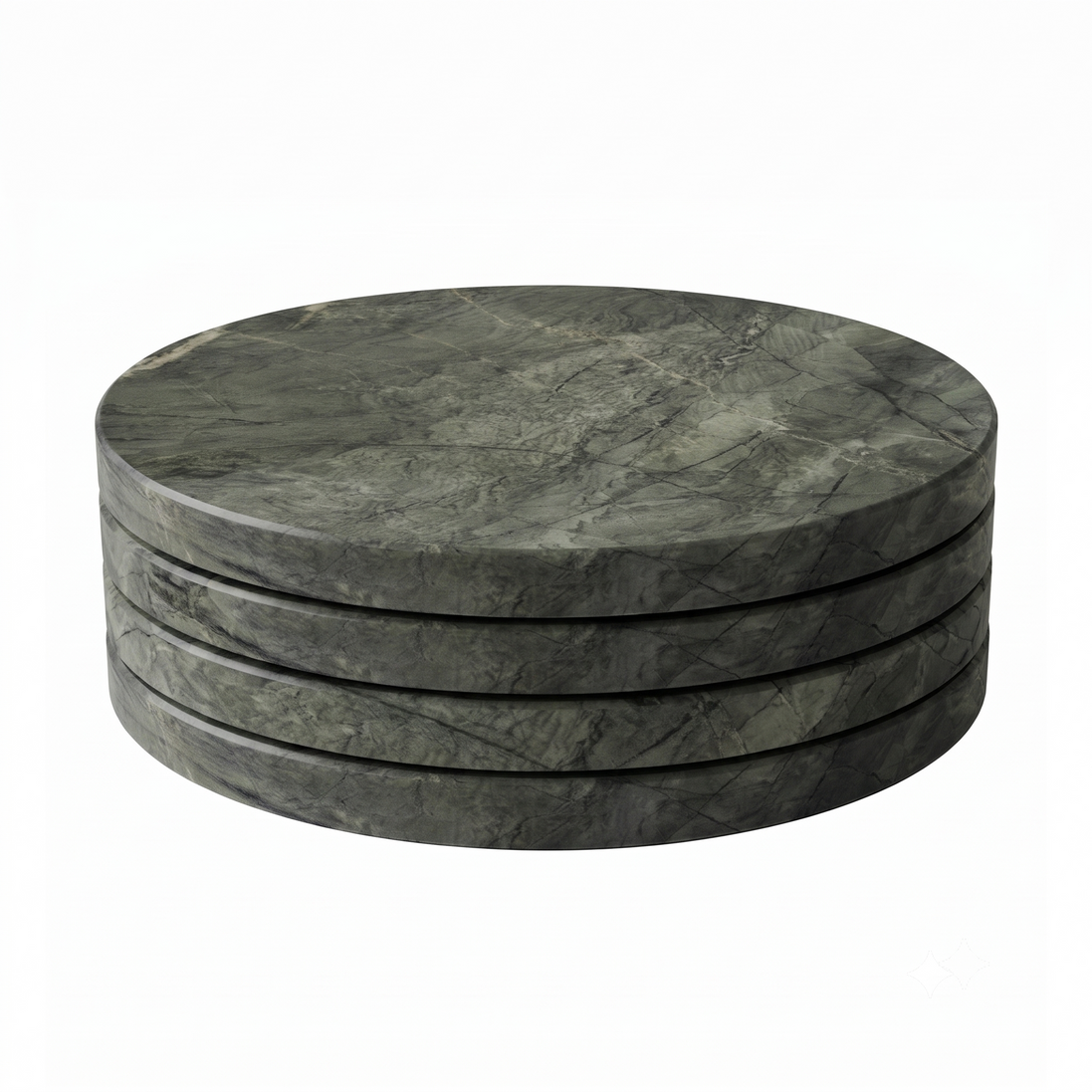 Handcrafted Natural Stone Coasters, Set of 4