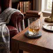 Handcrafted Natural Stone Coasters, Set of 4