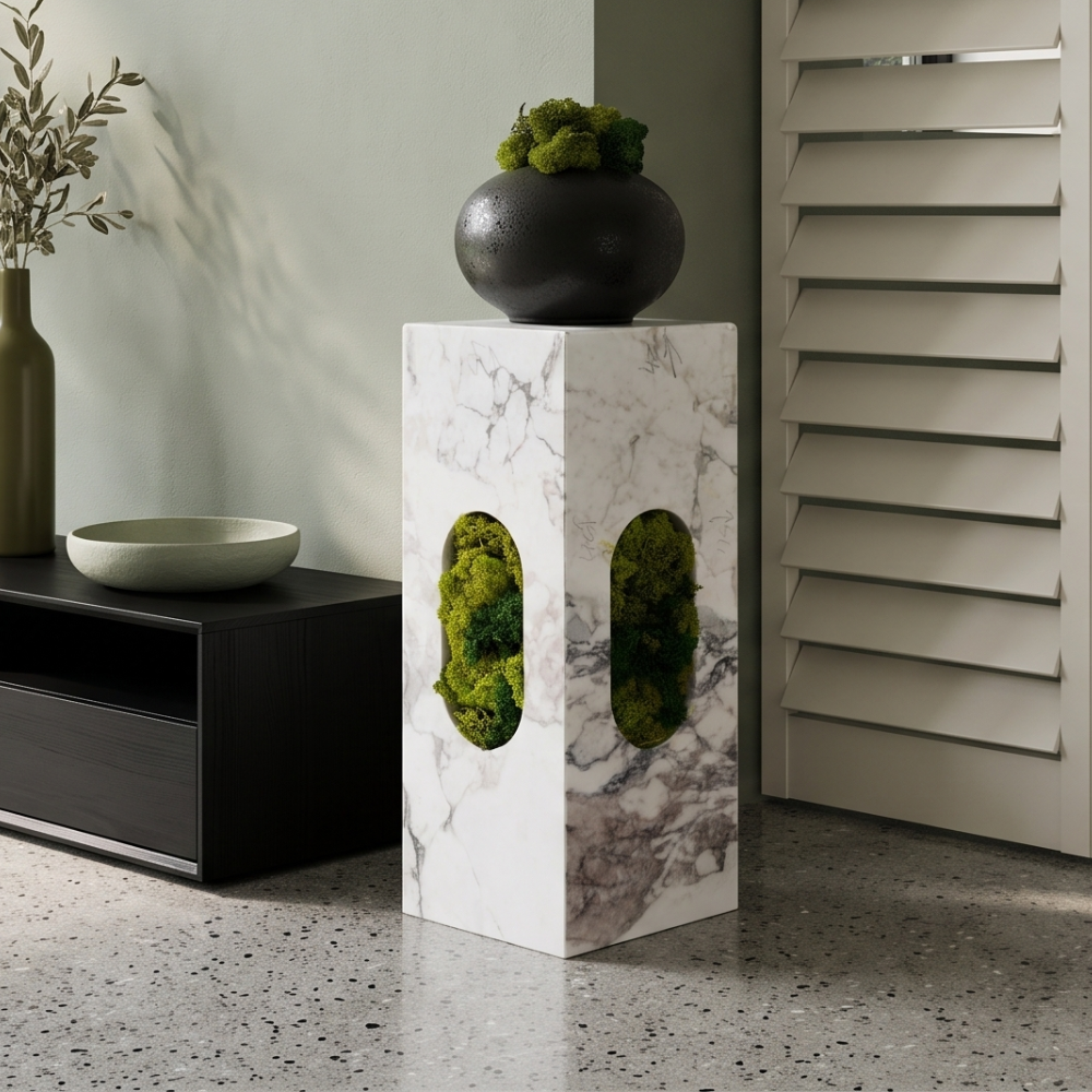 Custom Natural Stone Plinth | Luxury Marble & Stone Display Pedestal