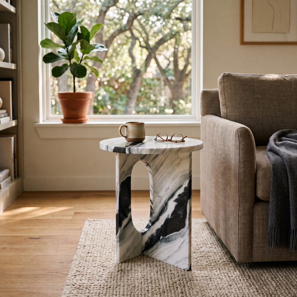 Sofia Natural Stone Side Table