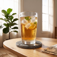 Handcrafted Natural Stone Coasters, Set of 4