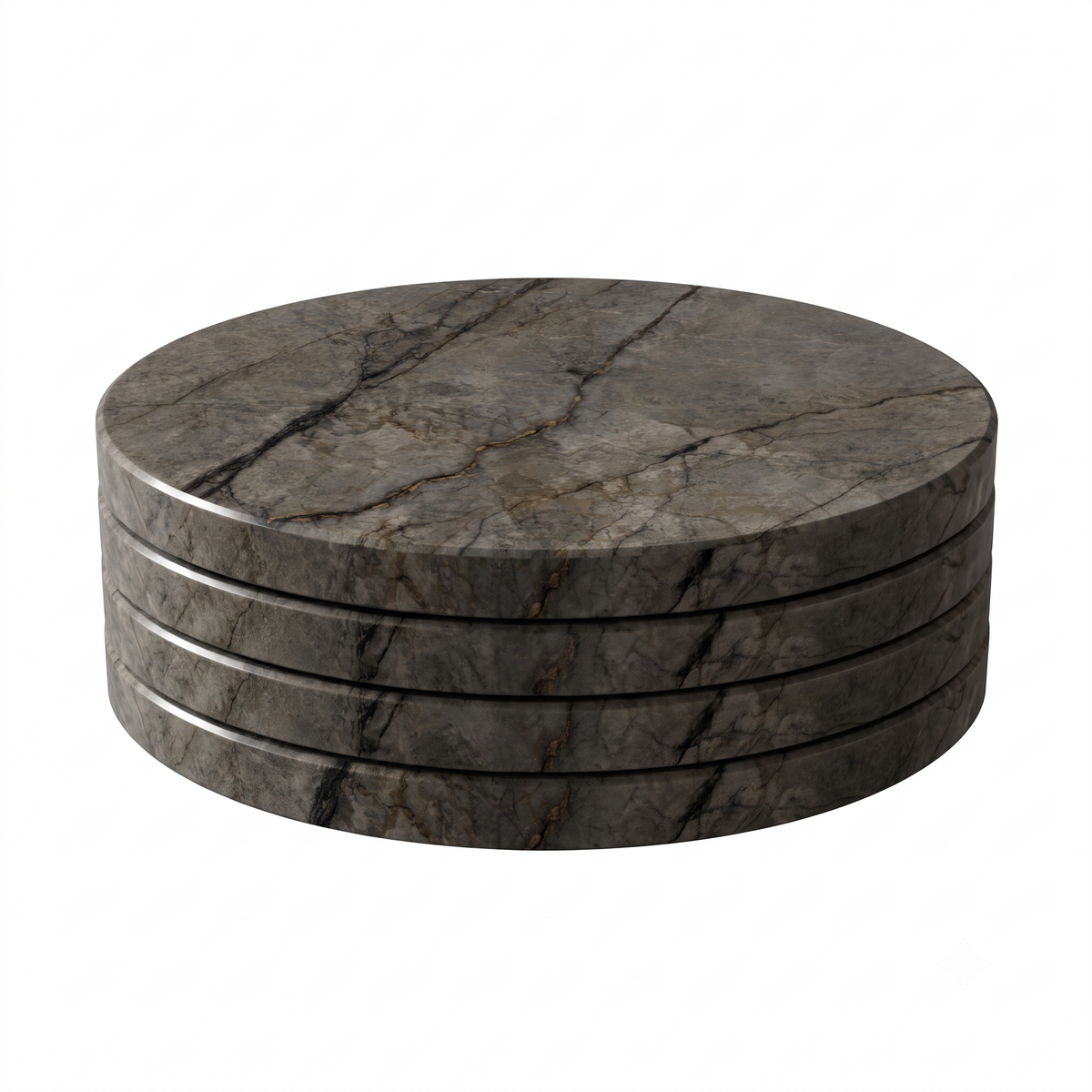 Handcrafted Natural Stone Coasters, Set of 4